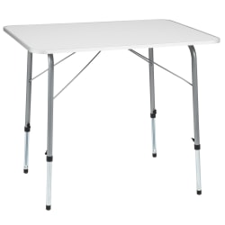tectake Campingbord höjdställbart 80x60x68 cm grå