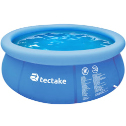 tectake Pool rund Ø 240 x 63 cm Blå