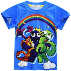 5-10 år Rainbow Friends Barn Toppar Sommar Kortärmade T-shirts Presenter B 5-6 Years