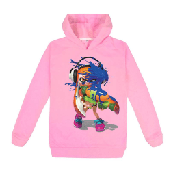 Splatoon Medium Och Large Barn Flickor Och Hösttryck Mode Hoodie Sweater Top_z Pink 150cm