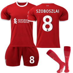 23-24 Liverpool Home Barn fotbollströja Kit nr 8 Szoboszlai 26