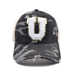 Utomhus Camouflage Baseball Cap Alfabet Cap Letter Hats