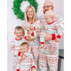 Familjens matchande set julpyjamas Jul nattkläder Baby 3M