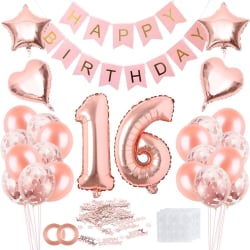 16:e födelsedag, 16:e födelsedagsdekoration, 16:e ballongdekoration, 16:e ballong, 16:e födelsedagsdekoration, 16:e födelsedag flicka, 16:e födelsedag kvinna, 16t
