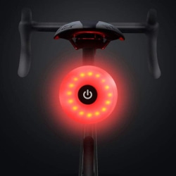 Cykelbakljus, USB uppladdningsbar LED vattentät varning 5 lägen bakljus