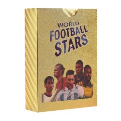 Fotbollsguldkort 50 kort Roliga kort Barnleksaker guld