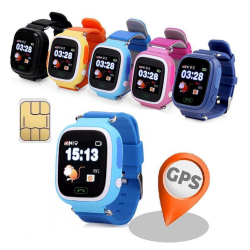 GPS + LBS Smartwatch Skritteller etc. for barn. Sim-kort inkludert Pink
