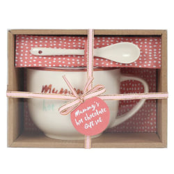 XL Mummy's Hot Chocolate sett - kopp og skje - Valentinsdag