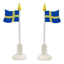 2 Svensk Bordflagg i tre