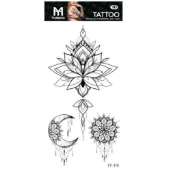 Midlertidig tatovering 19 x 9cm - Diverse motiver