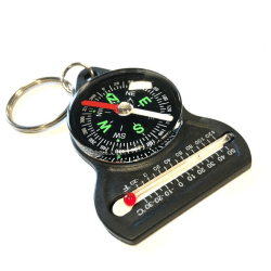 Nøkkelring kompass og termometer