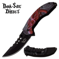 Dark Side Blades - DS-072 - folding knife Red röd