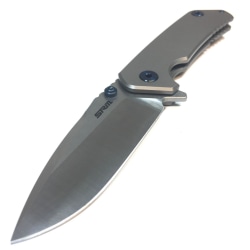 SRM Knives & Tools (svensk stål) 9008 Titanium foldekniv i full størrelse