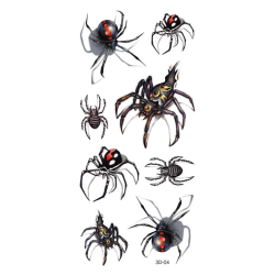 Tillfällig Tatuering 19 x 9cm - Spindlar