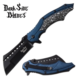 Dark Side Blades - A079 - Assisterad Fällkniv - samlingsobjekt blå