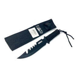 Kniv - overlevelseskniv 23,5cm svart Black