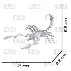 3D Puzzle Metal - Kuuluisat eläimet - Skorpioni