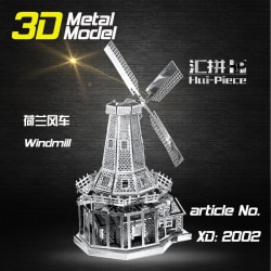 3D Pussel Metall - Byggnader - väderkvarn