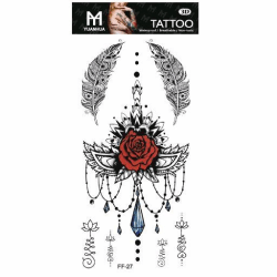 Väliaikainen tatuointi 19 x 9cm - Unensieppaaja Flower