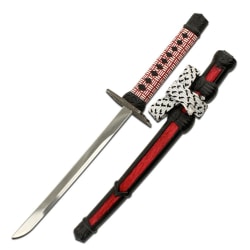 Mesterbestik - brevåbner samurai sværd med stativ Red