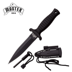 MASTER - 1141 - jaktkniv / överlevnadskniv / combo-kit Black Svart