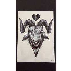 Tillfällig Tatuering 21 x 15cm - Satanic Goat