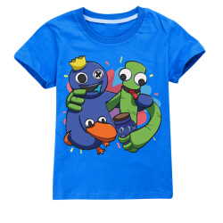 Barn Tecknad Rainbow Friends Printed T-shirt Toppar Casual Blus navy blue