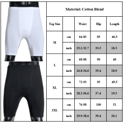 Lätta herrrockar med botten shorts Mjuka och mycket elastiska korta White 2XL