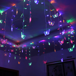Fjärilsgardin Fairy Lights Vattentät tråd för uteplats i sovrummet Multicolor 3.5M