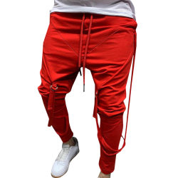 Casual för män Hip-hop Fitness Red XL
