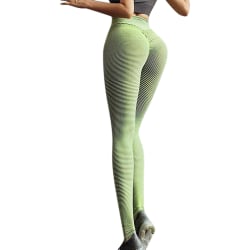 Elastiska hög midja Höftlyftande yogabyxor Sexiga modekvinnor Green XL