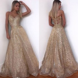 Snygg Deep V Sling Curbside Dress Golden for Women Elegant Golden XL