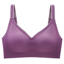 Kontrasterande Non-marking justerbar Push-up BH för kvinnor Purple XL