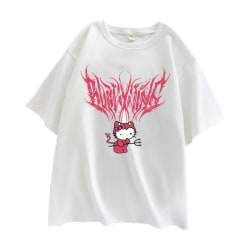 Kuromi Skjorta Rolig T-shirt för kvinnor Män Presenter Grafisk nyhet white XL