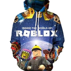ROBLOX 3d Print Kids Hoodie Jacka Coat Långärmad Cartoon Tops E 130cm
