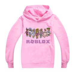 Barn Flickor Roblox Hoodie Huvtröja Casual Pullover Present Pink 140cm