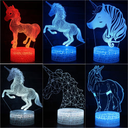 Unicorn Series Night Light Creative Home Bordslampa Barngåva Type F