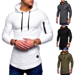 Muscle Hoodies för män Gym Sport Zip Hooded Grey XL