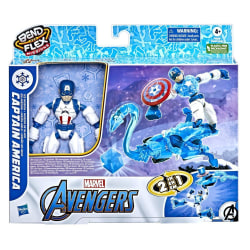 Marvel Avengers Figur, 2-in-1 Bend & Flex Ice Mission Captain Am