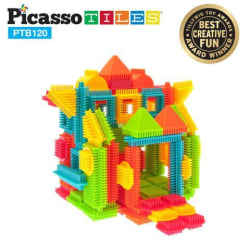 Picasso-Tiles Bristle Blocks 120 Bitar Natur
