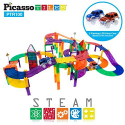 Picasso-Tiles 100-bittinen autorata Multicolor