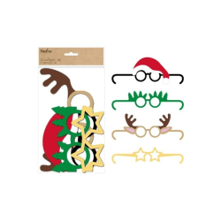 Partyglasögon för Julfesten 8 -Pack - Bromma Kortförlag