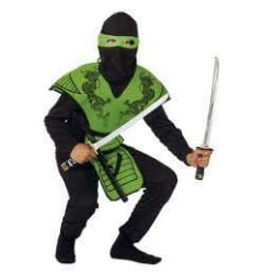 Rio Green Ninja Fighter utklädning 4-6 år