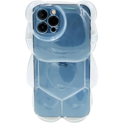 Bear Phone Case Kompatibel med iPhone 14 Pro Max Case, Sødt 3D Clear White Bear Case, Shockproof Kpop Cartoon Bear Phone Case til kvinder piger