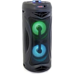 INOVALLEY KA02- 400W Bluetooth -ljushögtalare - Karaoke -funktion - 2 högtalare - Synkroniserade LED -lampor - USB -port