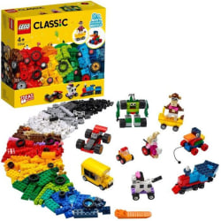 LEGO set klassiska klossar och hjul Första byggsats med bil