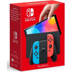 Nintendo Switch-konsol (OLED-modell): Ny version, Intense Colors, 7-tums skärm-med en Joy-Con Neon