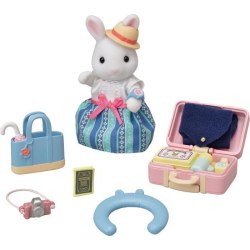 Snow Rabbit och hennes resväska i helgen - Sylvanian Families -