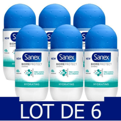 Sats med 6 SANEX BiomeProtect Dermo Moisturizing Deodorant Roll
