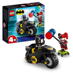 LEGO DC Batman 76220 Batman vs. Harley Quinn, figurer och motor
